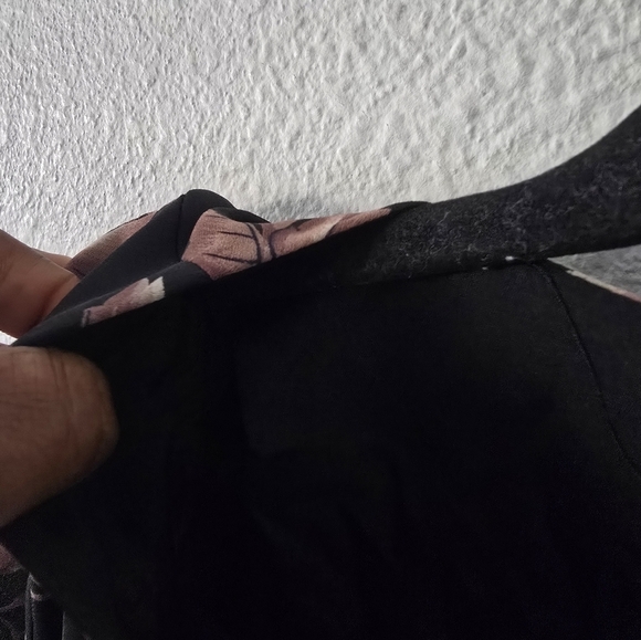 Talbots Floral Faux Wrap Dress Women Sz 14 Padded Short Coastal Fairycore - Picture 7 of 13